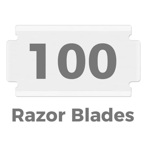Double Edge Razor Blades, 50 Counts Safety Razor Blades for Shaving, Platinum Stainless Steel Shaving Blades for Men and Women, Fits All Standard Double Edge Razors