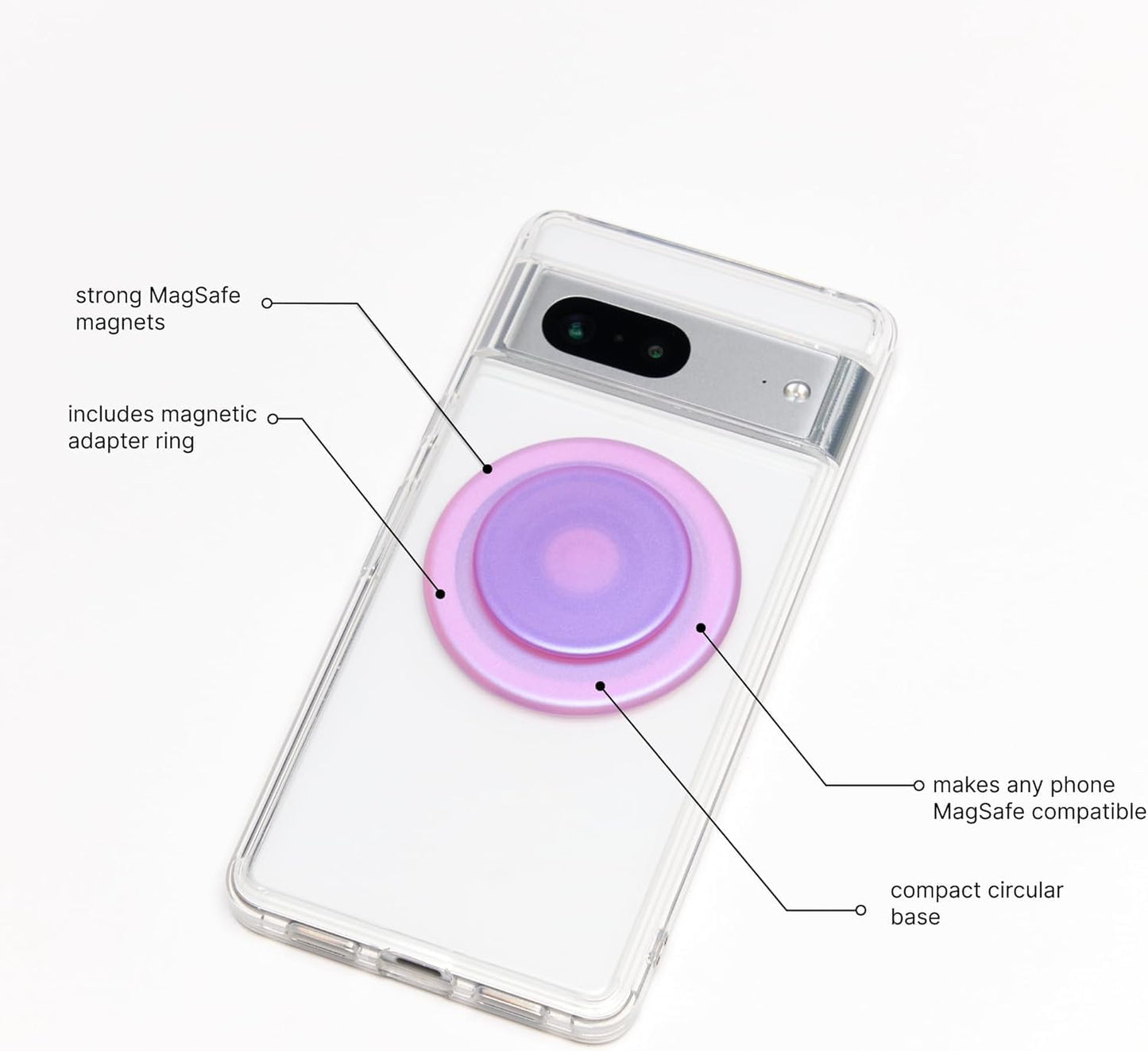 PopSockets Phone Grip with Expanding Kickstand, Adhesive Grip - Black
