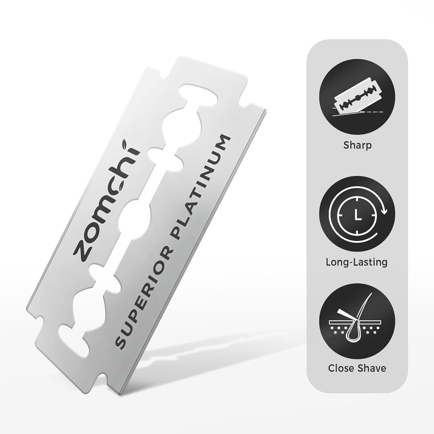 ZOMCHI Razor Blade Bank with 100 Counts Safety Razor Blades for Shaving