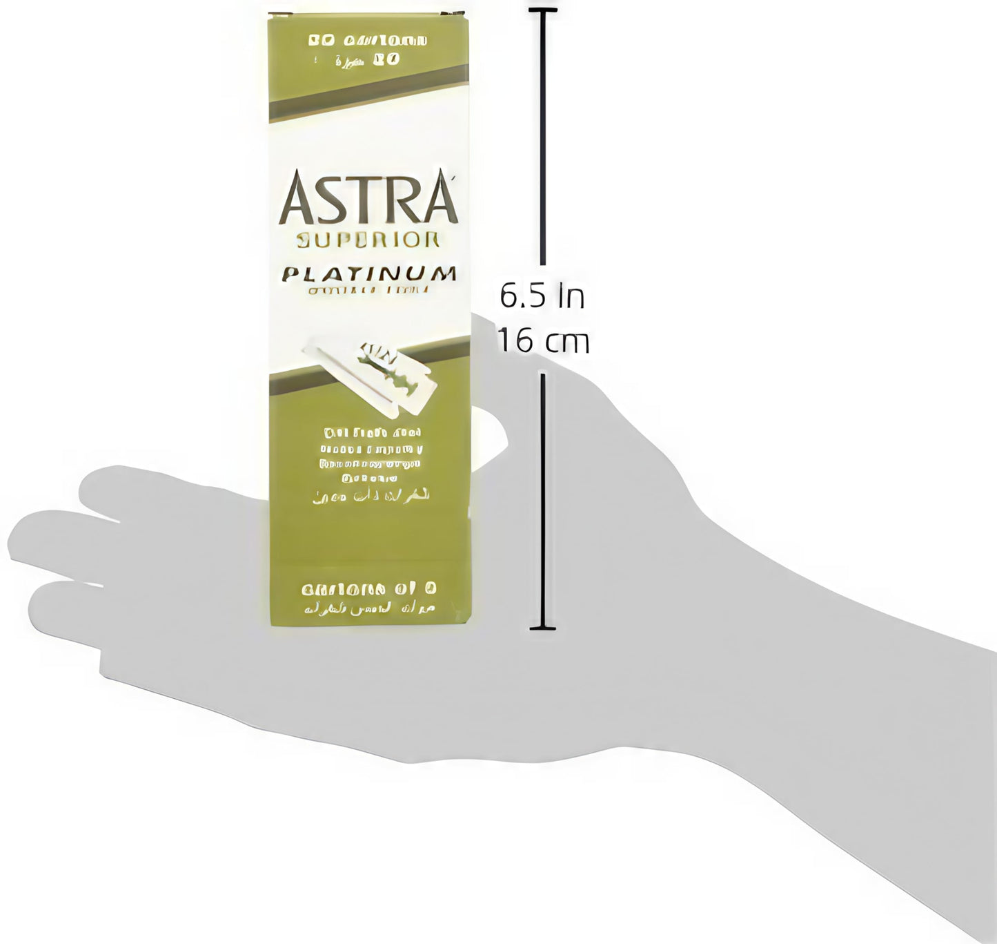Astra Platinum Double Edge Safety Razor Blades,100 Blades (20 x 5)