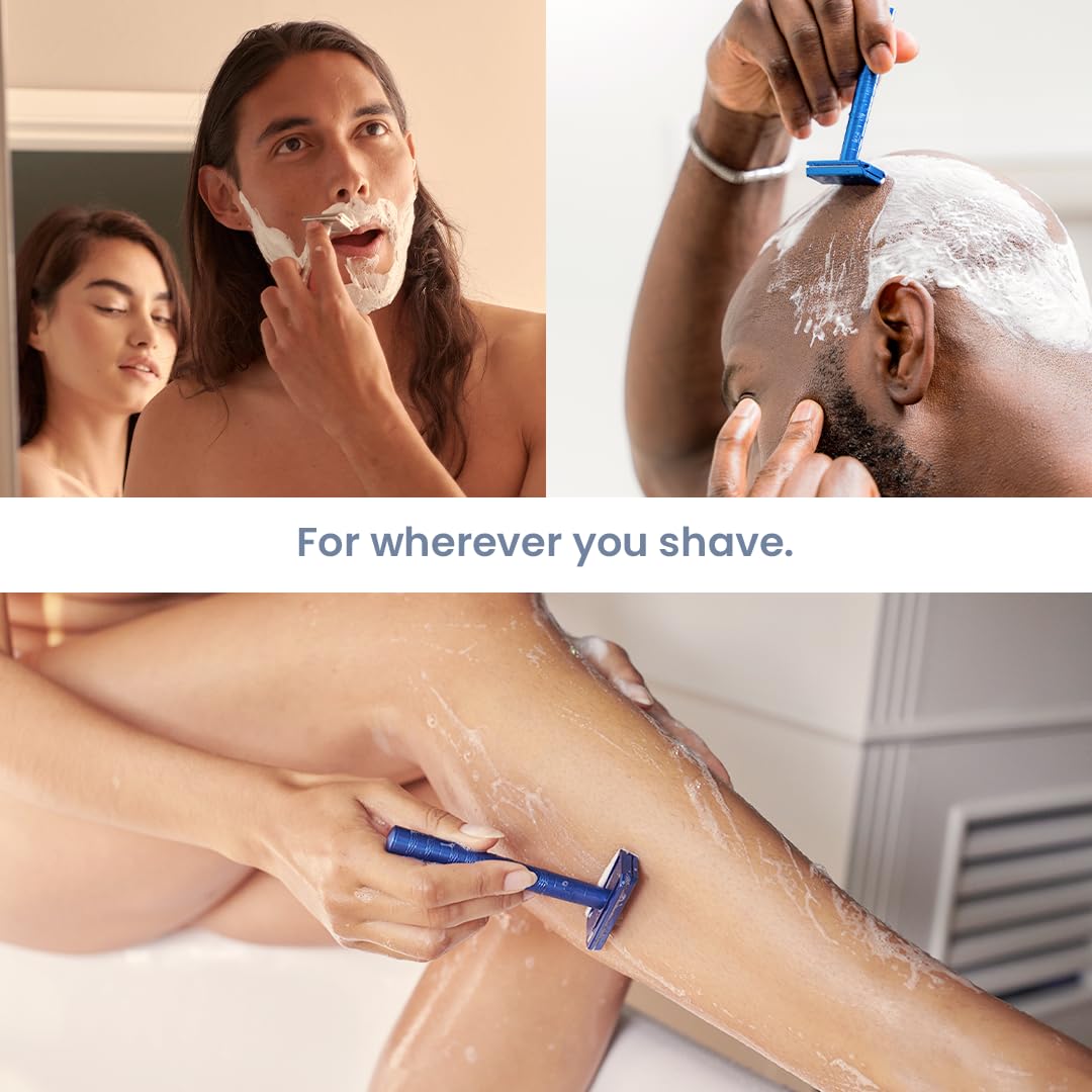 Henson Shaving Razor - Copper Double Edge Safety Razor with 5 Spare Blades - 30° Angled Precision With Superior Blade Rigidity- Reusable Single Blade Razors For Men and Women - Mild Aggression