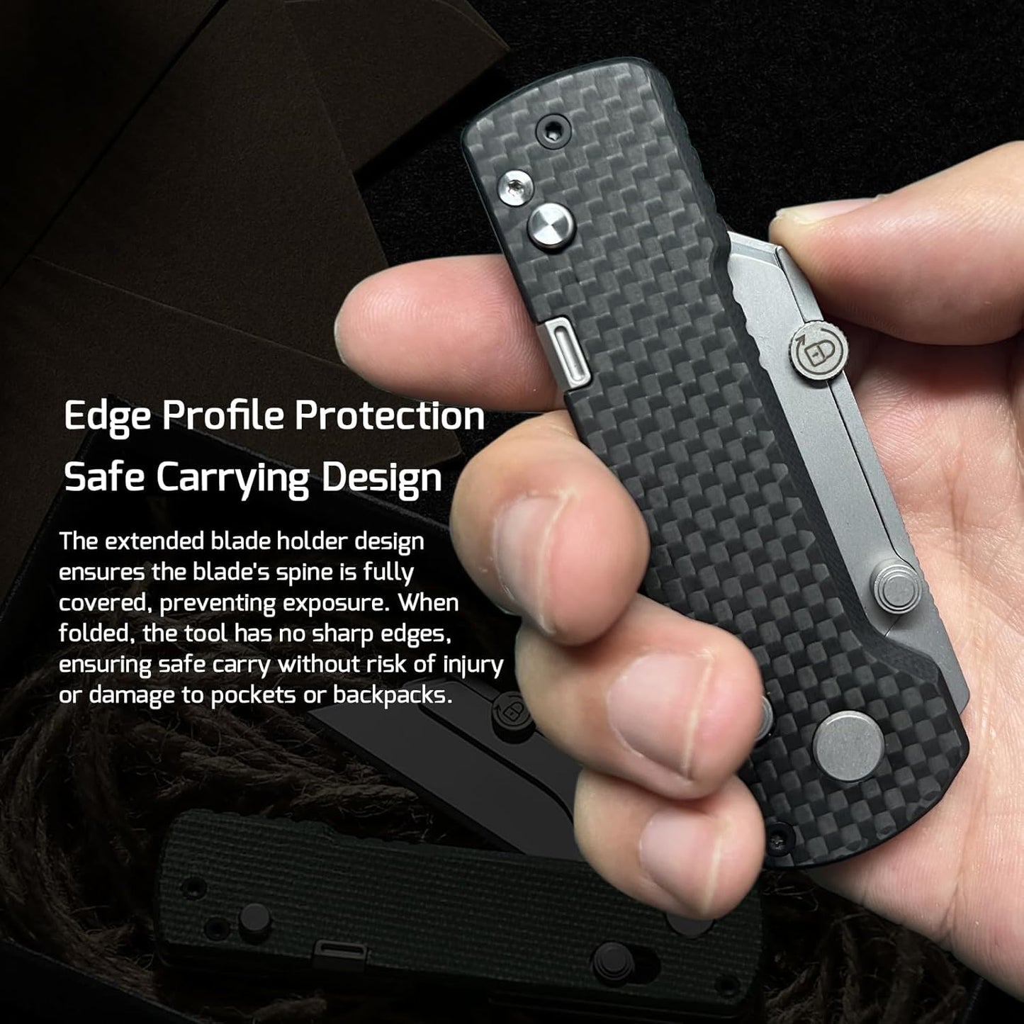 OKNIFE U1 Pro Multitool Folding Utility Knife with Folding Screwdriver, Quick Change Blade, Rail Lock & Pocket Clip for Men Women(Doughnut)