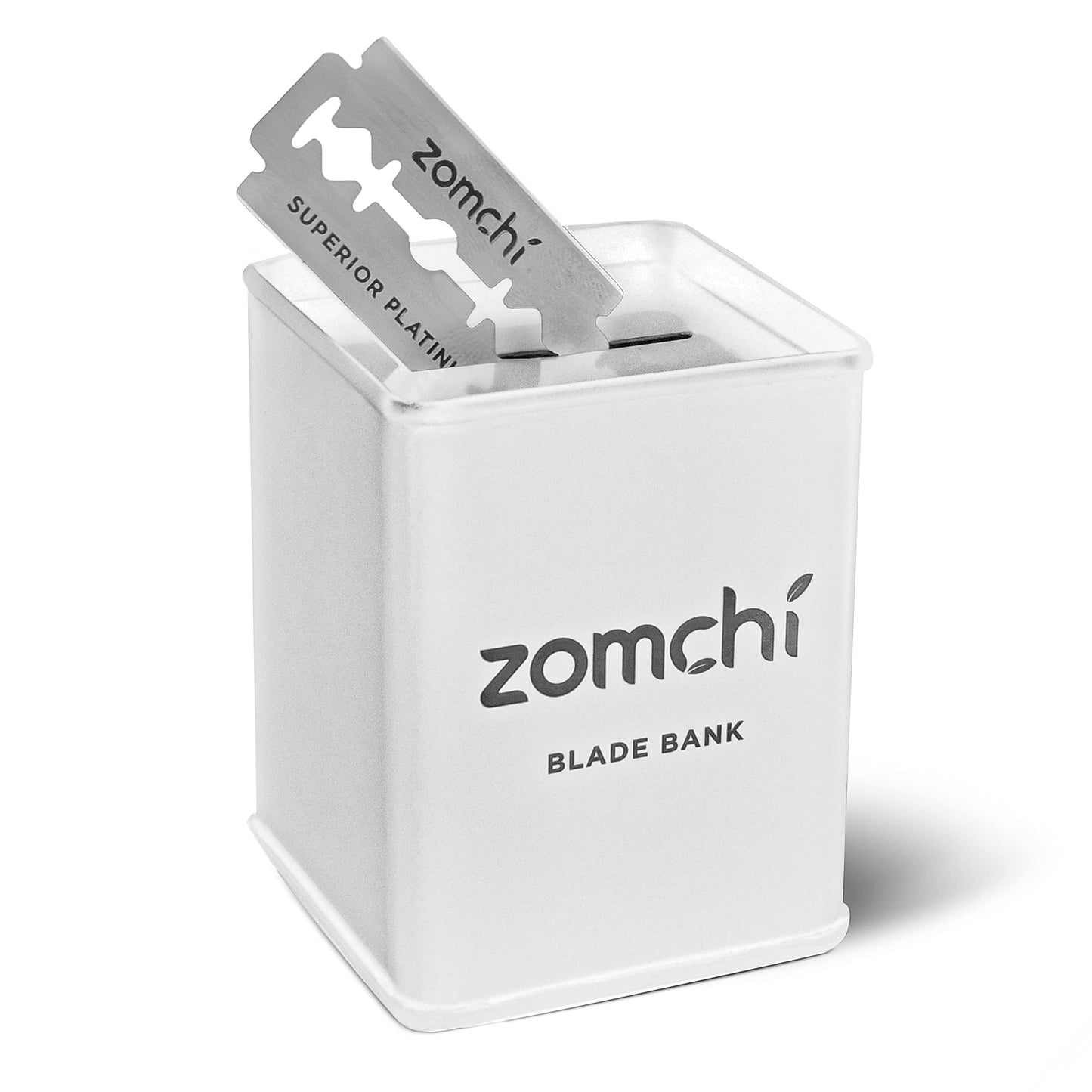 ZOMCHI Razor Blade Bank for Safety Razor Blade Storagement, Used Double Edge Safety Razor Blade Disposal Case (Silver)
