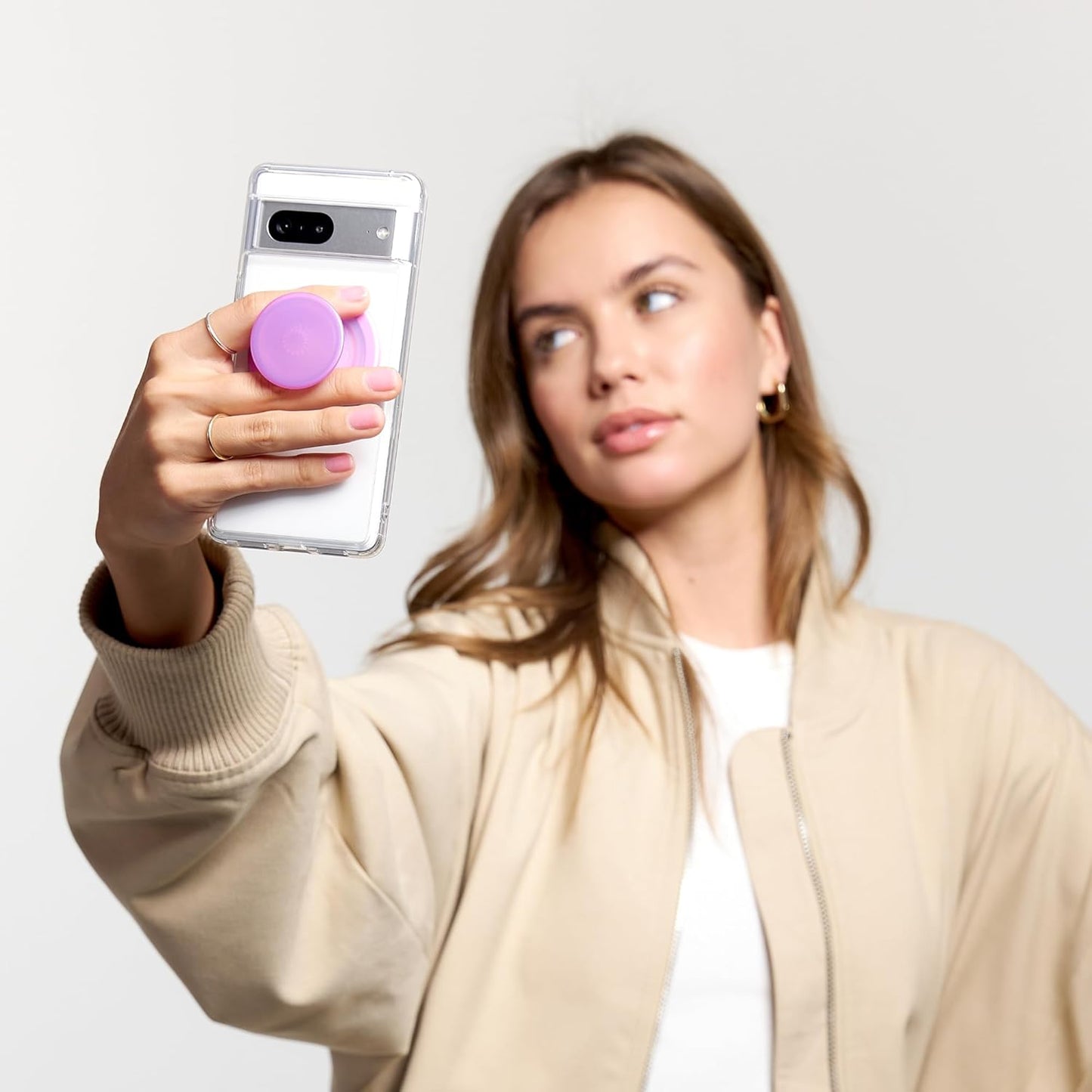 PopSockets Phone Grip with Expanding Kickstand, Adhesive Grip - Black