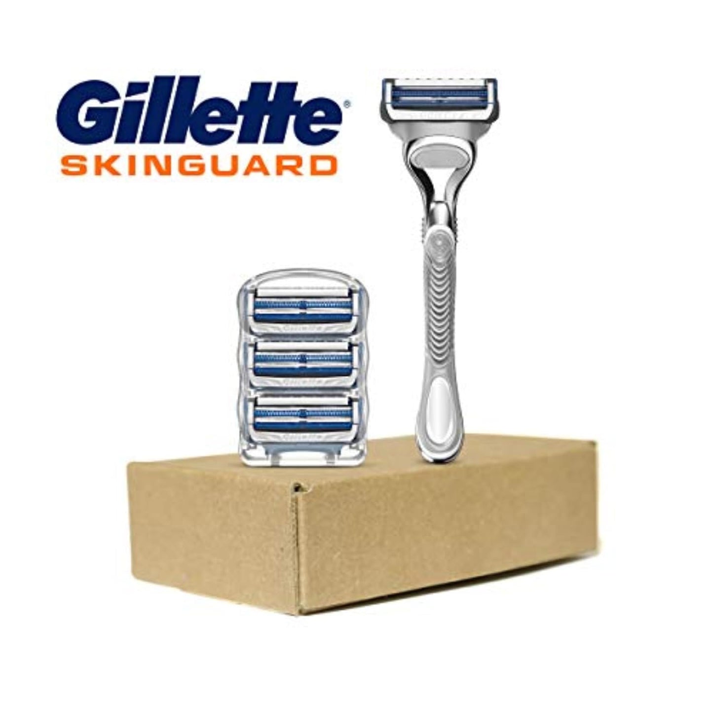 Gillette SkinGuard Razors, 1 Gillette Razor, 4 Razor Blade Refills, Designed for Men with Skin Irritation, Razor Bumps, and Sensitive Skin