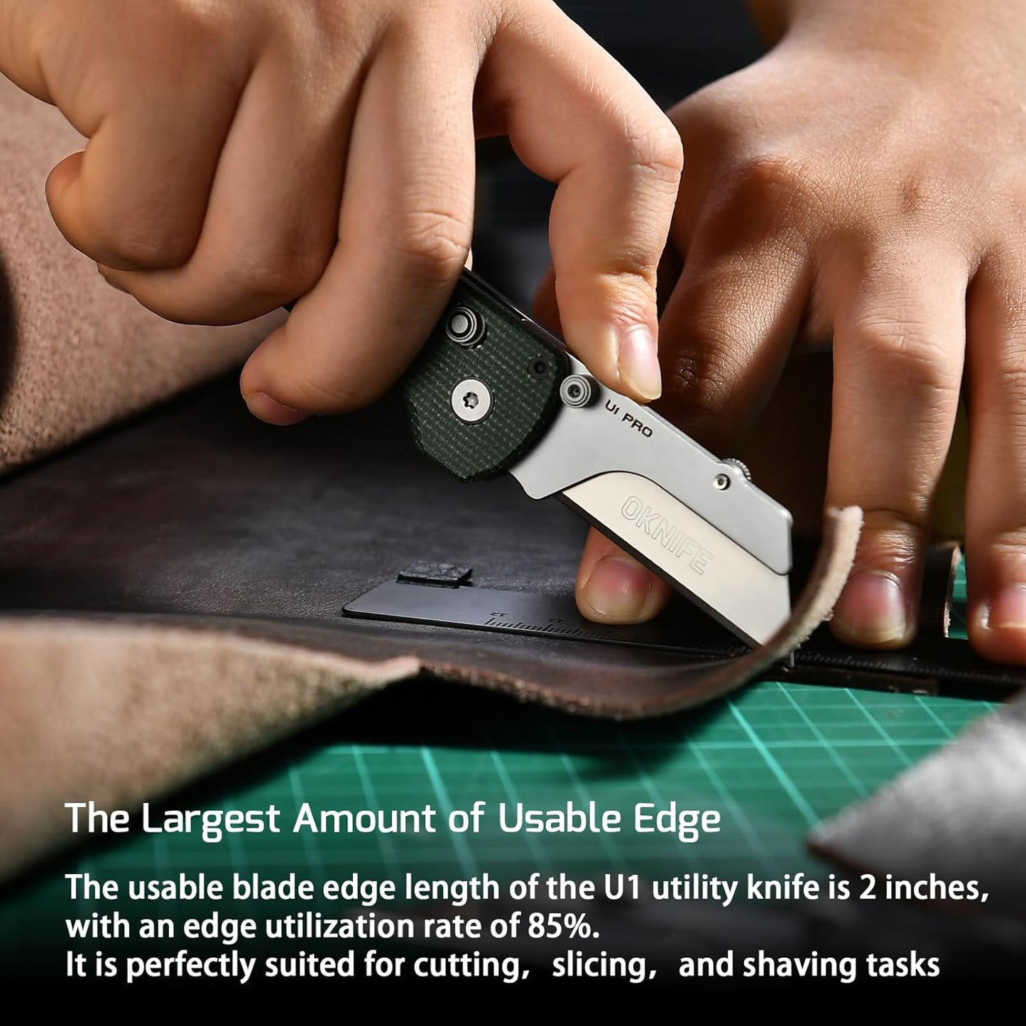 OKNIFE U1 Pro Multitool Folding Utility Knife with Folding Screwdriver, Quick Change Blade, Rail Lock & Pocket Clip for Men Women(Doughnut)