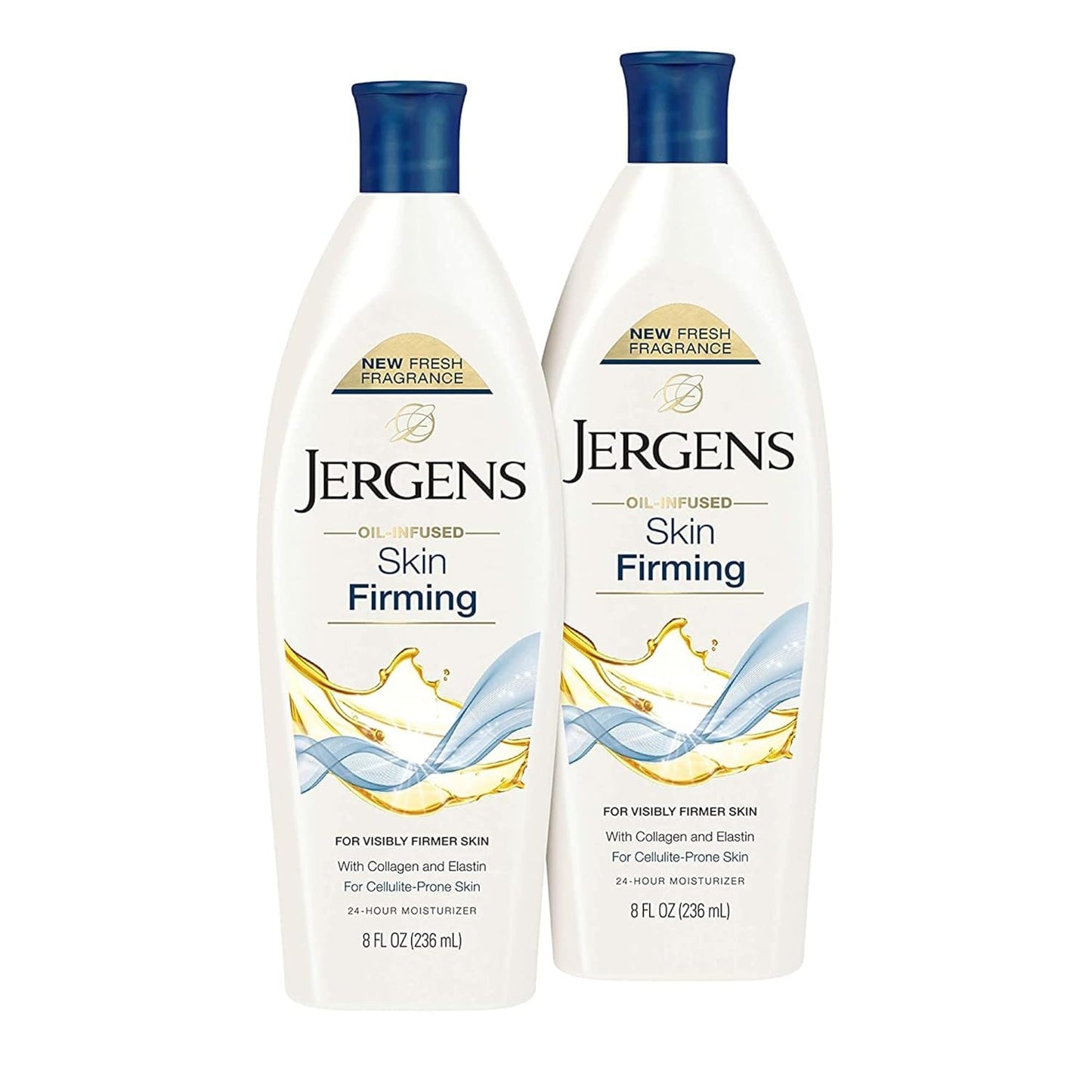 Jergens Skin Firming Body Lotion for Dry to Extra Dry Skin, Skin Tightening Cream with Collagen and Elastin, Dermatologist Tested, Hydralucence Blend Formula, 16.8 Oz