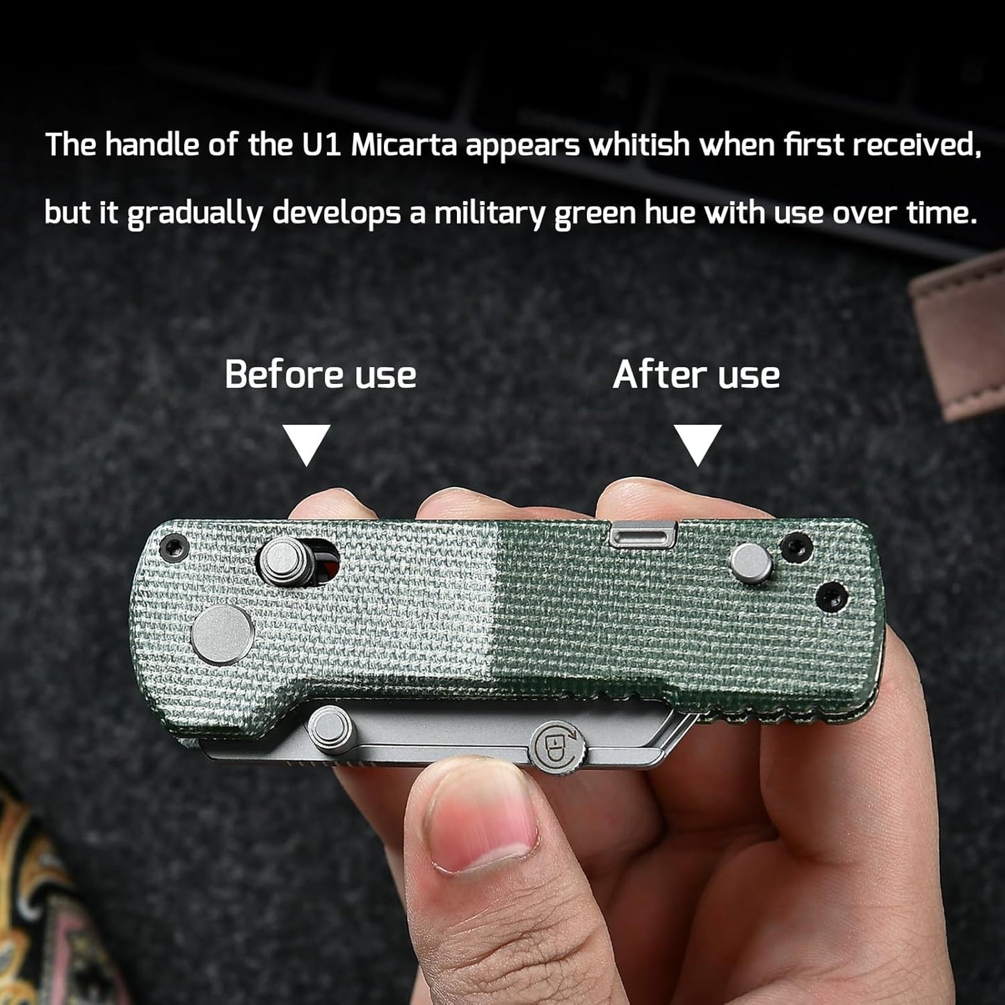 OKNIFE U1 Pro Multitool Folding Utility Knife with Folding Screwdriver, Quick Change Blade, Rail Lock & Pocket Clip for Men Women(Doughnut)