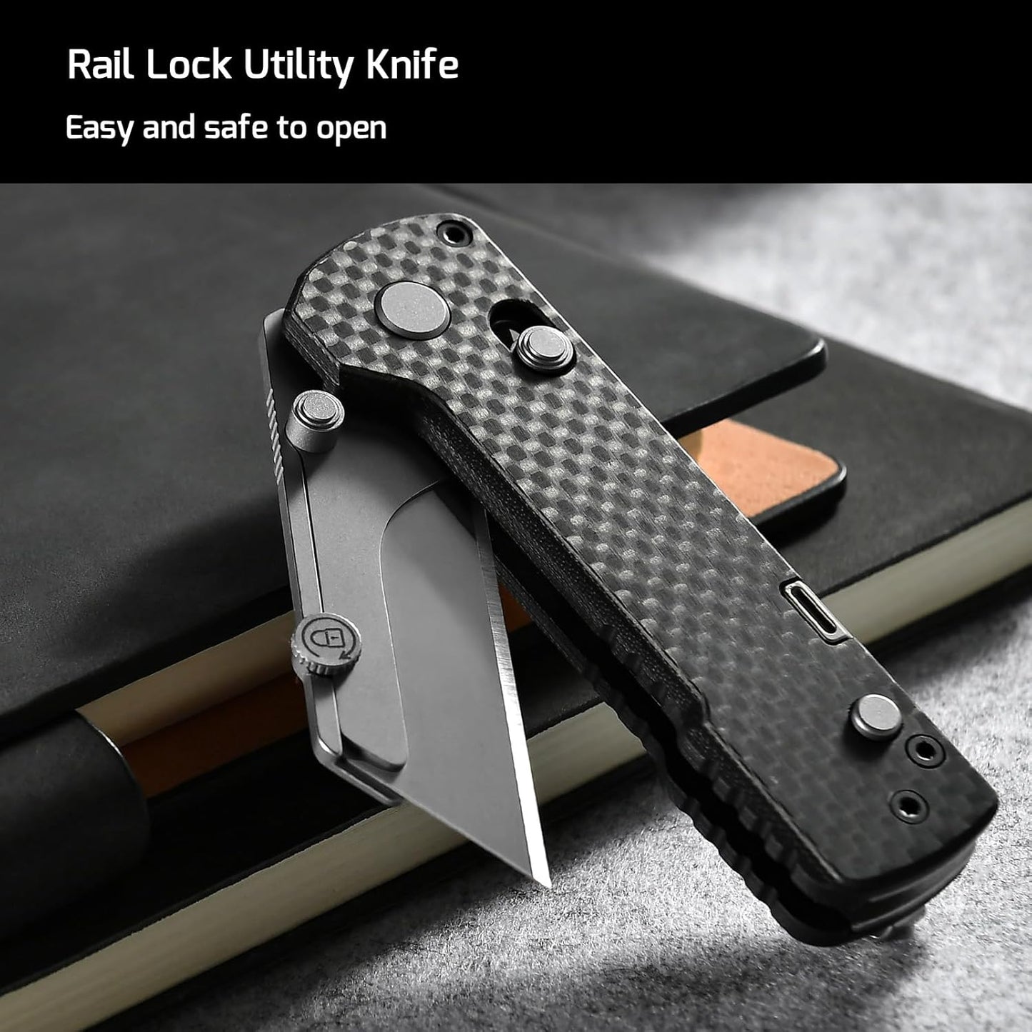 OKNIFE U1 Pro Multitool Folding Utility Knife with Folding Screwdriver, Quick Change Blade, Rail Lock & Pocket Clip for Men Women(Doughnut)