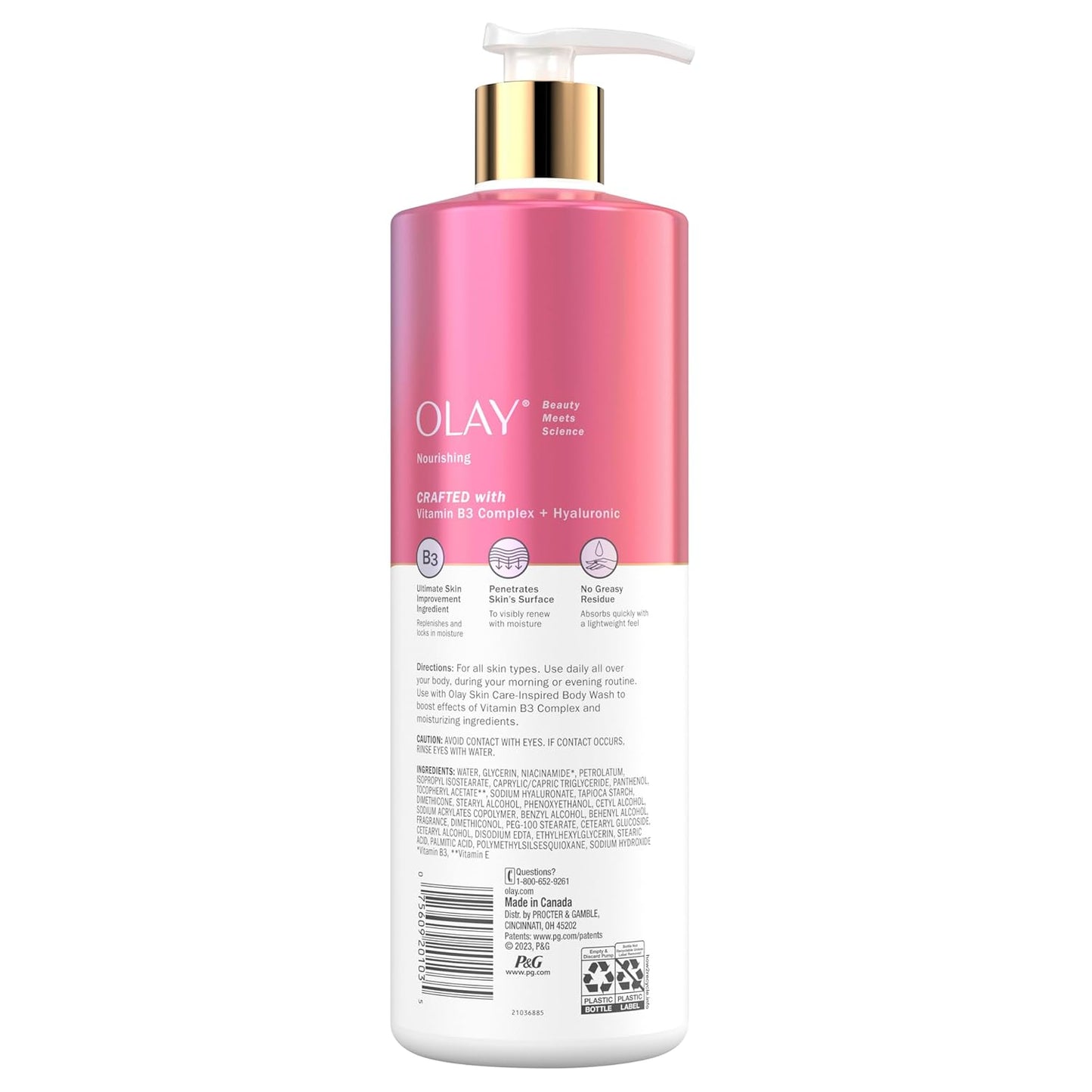Olay Intensely Hydrating Body Wash + Body Lotion Bundle Pack, Moisturizing & Nourishing Formula with Hyaluronic Acid & Vitamin B3 Complex, 26 fl oz & 17 fl oz, (Pack of 2)
