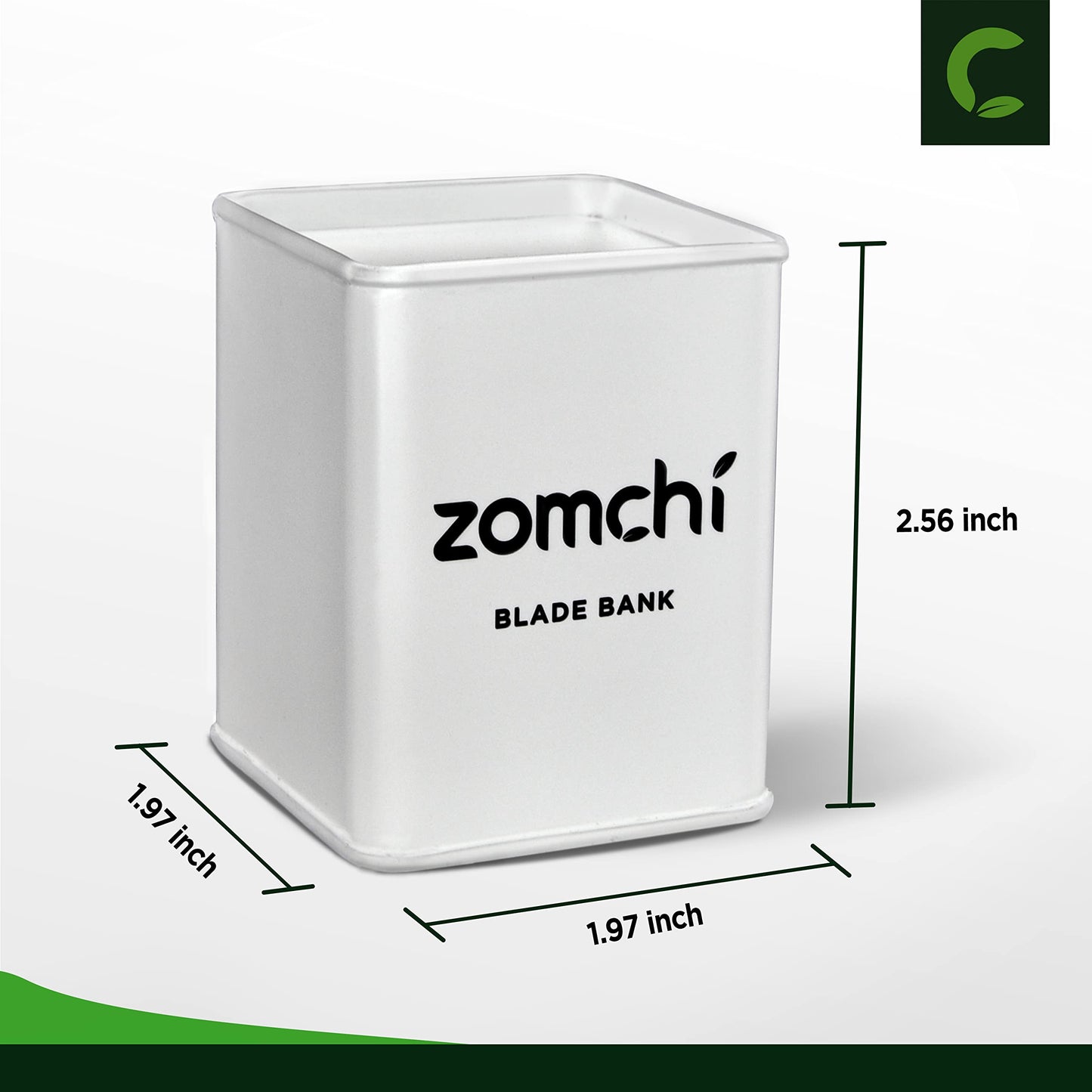 ZOMCHI Razor Blade Bank for Safety Razor Blade Storagement, Used Double Edge Safety Razor Blade Disposal Case (Silver)