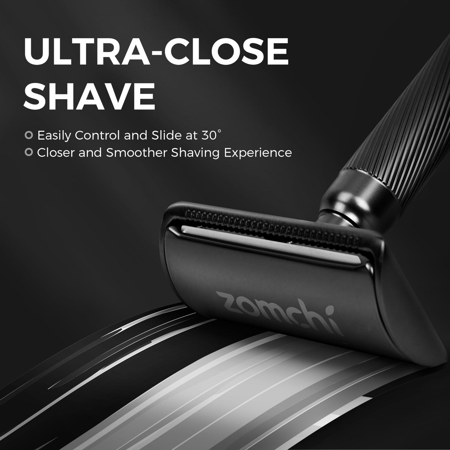 ZOMCHI Double Edge Safety Razor for Men & Women, Premium Metal Razor with 10 Double Edge Safety Razor Blades,Single Blade Razor – Noble Silver