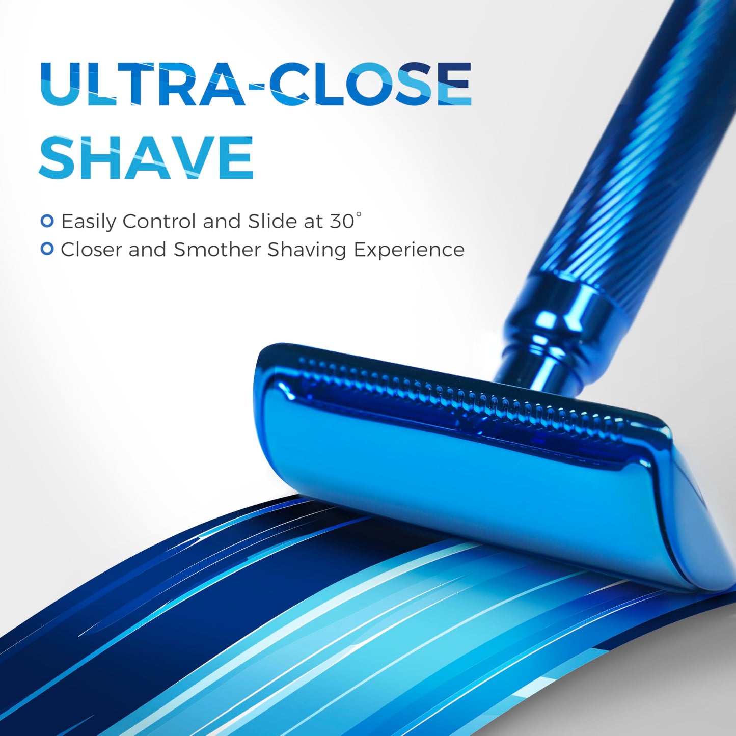ZOMCHI Double Edge Safety Razor for Men & Women, Premium Metal Razor with 10 Double Edge Safety Razor Blades,Single Blade Razor – Noble Silver
