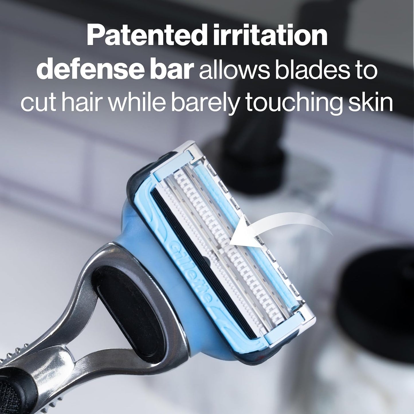 Gillette SkinGuard Razors, 1 Gillette Razor, 4 Razor Blade Refills, Designed for Men with Skin Irritation, Razor Bumps, and Sensitive Skin