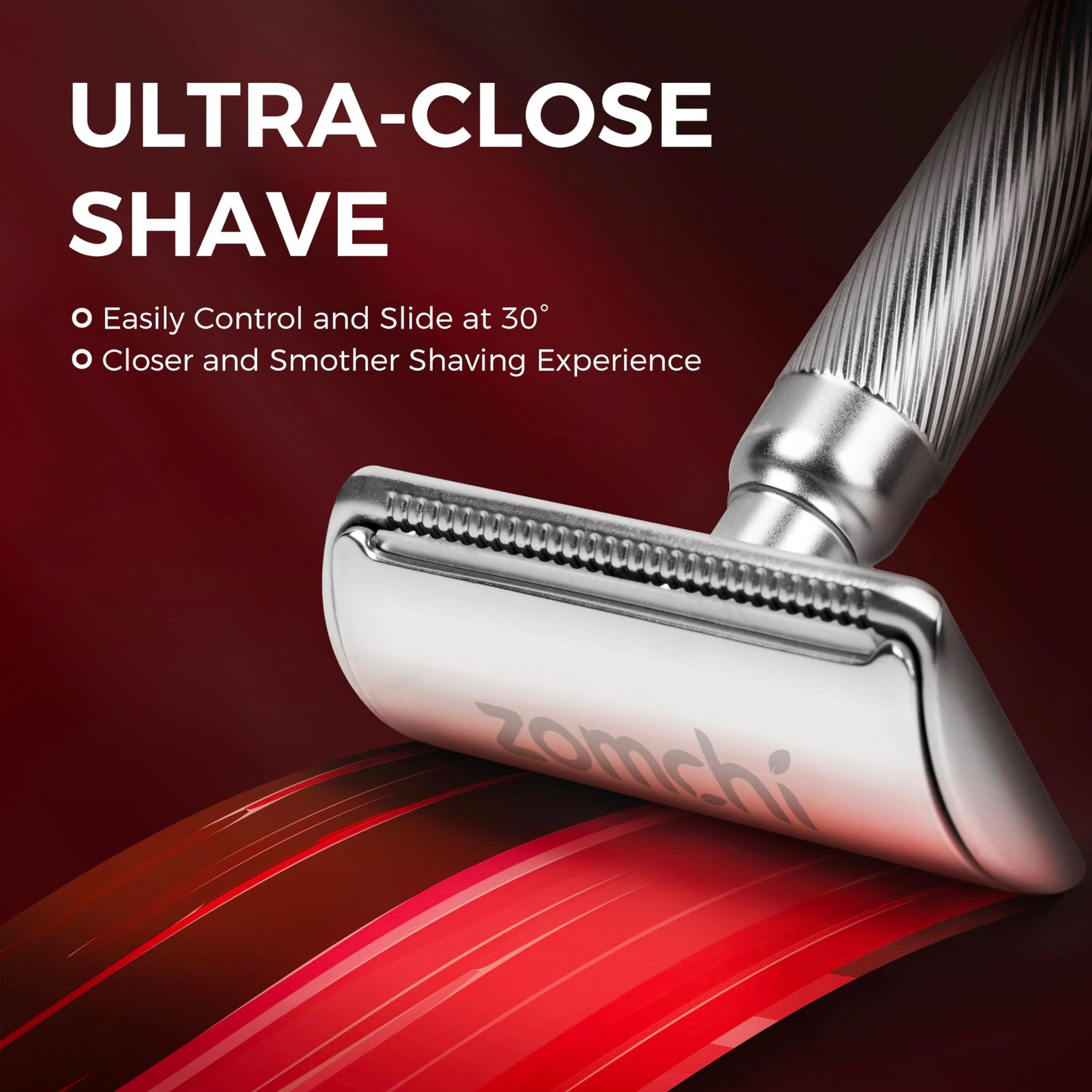ZOMCHI Double Edge Safety Razor for Men & Women, Premium Metal Razor with 10 Double Edge Safety Razor Blades,Single Blade Razor – Noble Silver