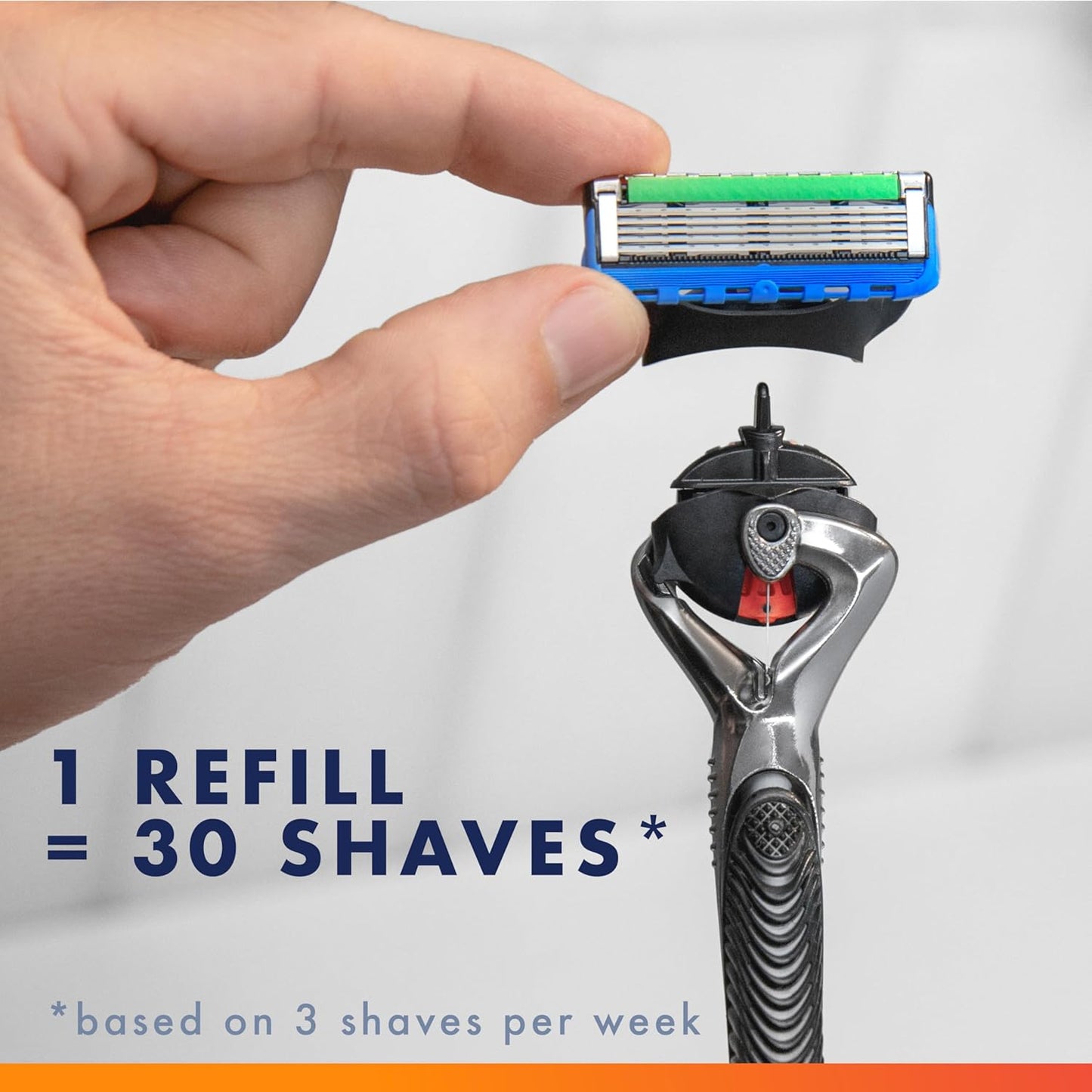 Gillette Fusion ProGlide Razor for Men, Handle + 4 Blade Refills