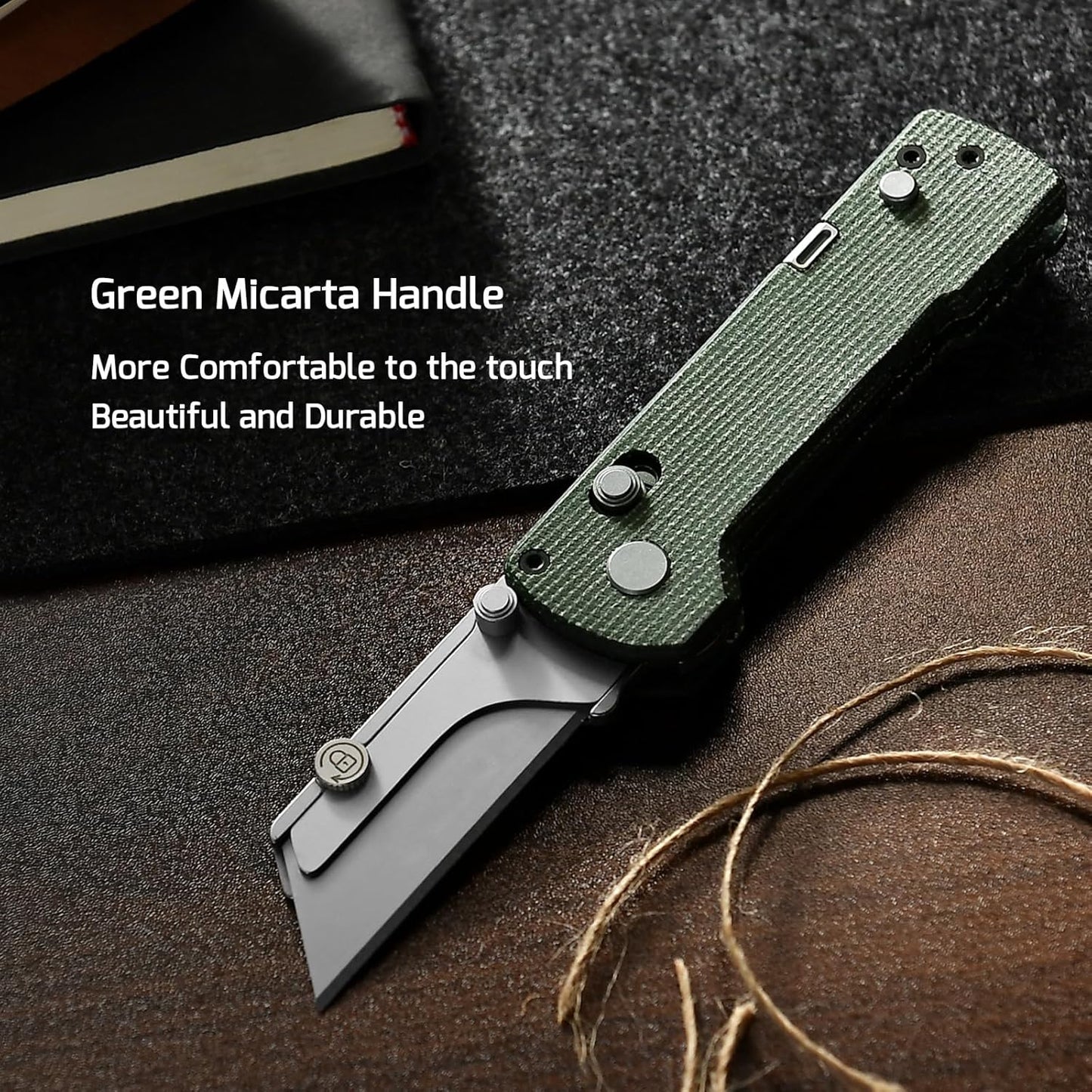 OKNIFE U1 Pro Multitool Folding Utility Knife with Folding Screwdriver, Quick Change Blade, Rail Lock & Pocket Clip for Men Women(Doughnut)