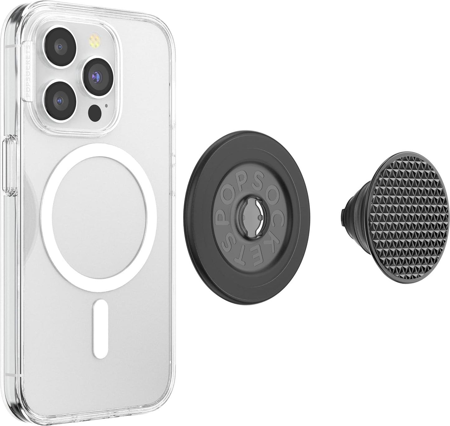 PopSockets Phone Grip with Expanding Kickstand, Adhesive Grip - Black