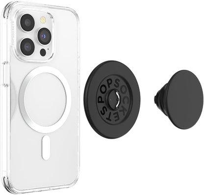 PopSockets Phone Grip with Expanding Kickstand, Adhesive Grip - Black