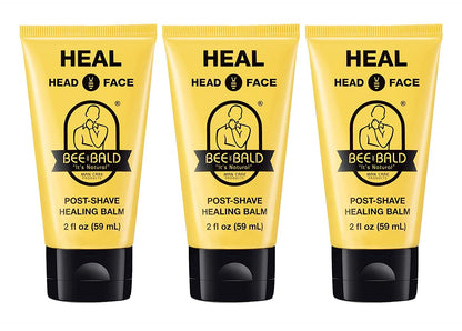 Bee Bald HEAL Aftershave for Men Healing Balm, Immediately Calms & Soothes Damaged Skin, Treats Bumps, Redness, Razor Burn & Other Shaving Irritations (2 Fl Oz)