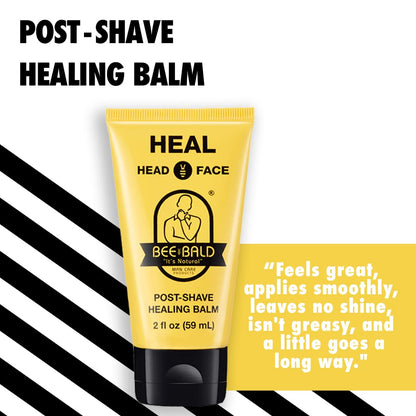 Bee Bald HEAL Aftershave for Men Healing Balm, Immediately Calms & Soothes Damaged Skin, Treats Bumps, Redness, Razor Burn & Other Shaving Irritations (2 Fl Oz)