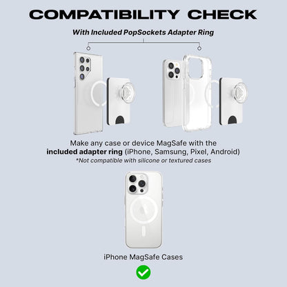 PopSockets Phone Grip with Expanding Kickstand, Adhesive Grip - Black