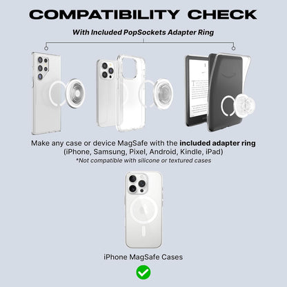 PopSockets Phone Grip with Expanding Kickstand, Adhesive Grip - Black