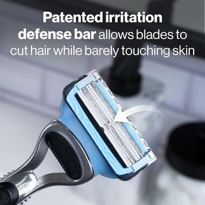 Gillette SkinGuard Razors, 1 Gillette Razor, 4 Razor Blade Refills, Designed for Men with Skin Irritation, Razor Bumps, and Sensitive Skin