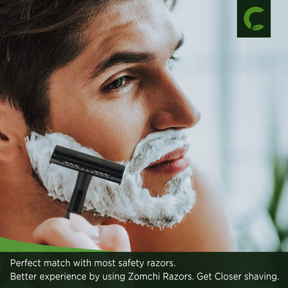 Double Edge Razor Blades, 50 Counts Safety Razor Blades for Shaving, Platinum Stainless Steel Shaving Blades for Men and Women, Fits All Standard Double Edge Razors